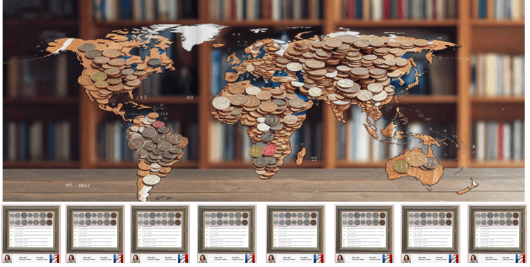 Art installation concept - Global Coin Art